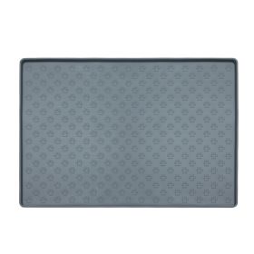 Spot Pet Mat, Waterproof And Easy To Clean Silicone Dog Mat, Cat Mat, Square Pet Placemat, Pet Supplies (Option: BLUE-SMALL)